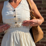 Layered Vest Linen Maxi Dress