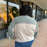 Plus Crew Neck Loose Fit Knit Top