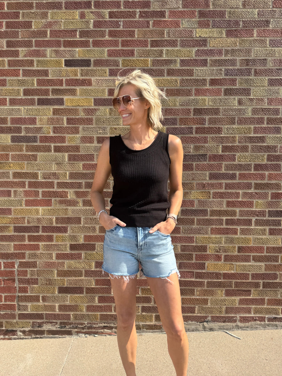 Basic Sweater Knit Tank Top