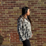 Washed Rose Twill Top w/Frayed Edge