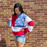 Mineral Wash American Flag Top