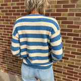 Stripe Crewneck Pullover Sweater