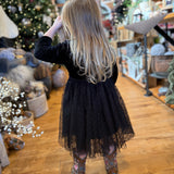 Kids Black Velvet Tutu Dress