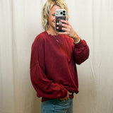 Solid Drop Shoulder Crew Neck Sweatshirt