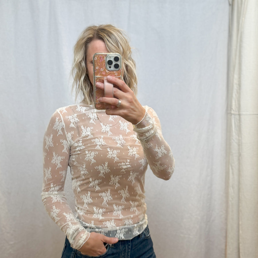 Long Sleeve Lace Top