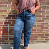 Plus Super High Straight Leg Mica Jeans