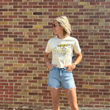 Iowa Embroidered Laso Luxe Crop Tee
