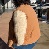 Plus Ribbed Snap Button Vest