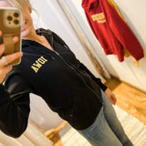 Black Iowa Hawkeyes Zip Up Hoodie
