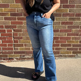 High Rise Crop Flare Cello Jeans