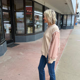 Oversized Striped Casual Knit Top