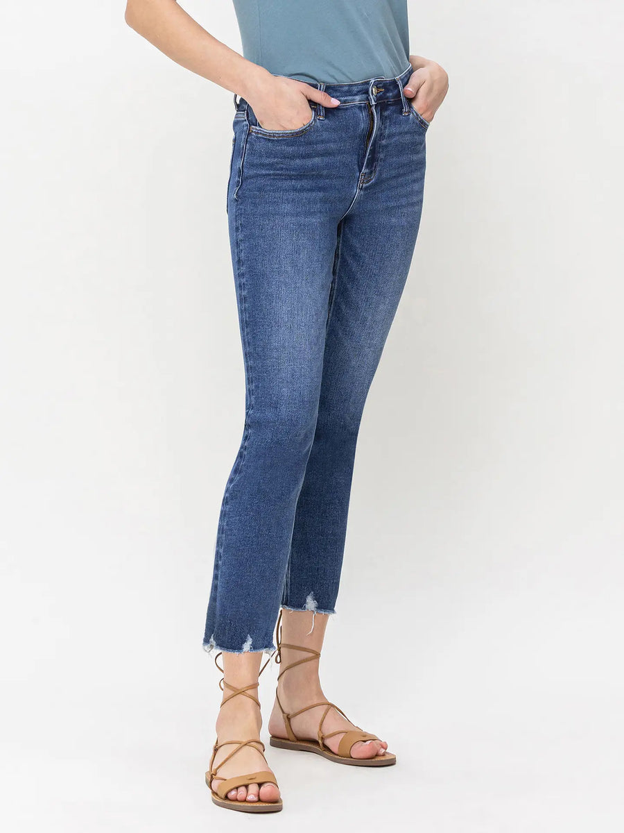 Jenna Crop Slim Straight Vervet Jeans