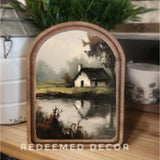 Arched Cottage Pond Sign 6x8"