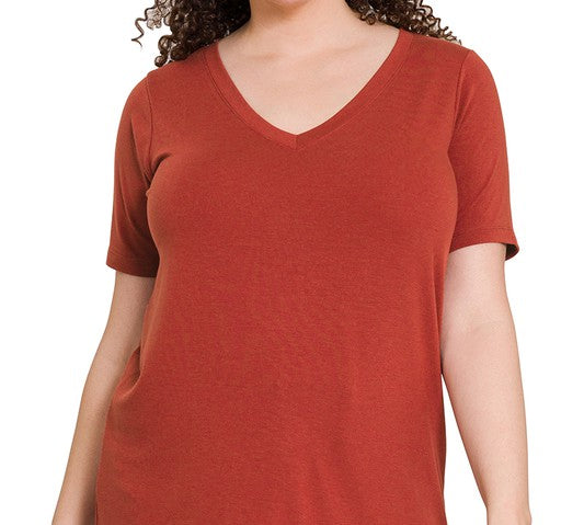 Plus V-Neck Tee