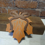 Leaves w/Bows Figurine 5.25”