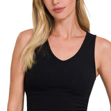 V-Neck Cropped Cami Top