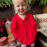 Girls Ruffle Hoodie