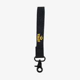 Black Iowa Hawkeye Wristley Keychain