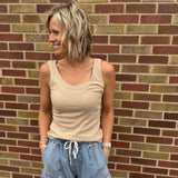 Scoop Neck Solid Tank