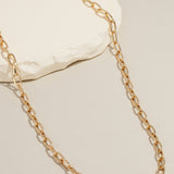 Long Metallic Toggle Necklace