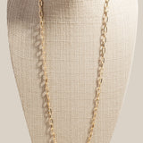 Long Metallic Toggle Necklace