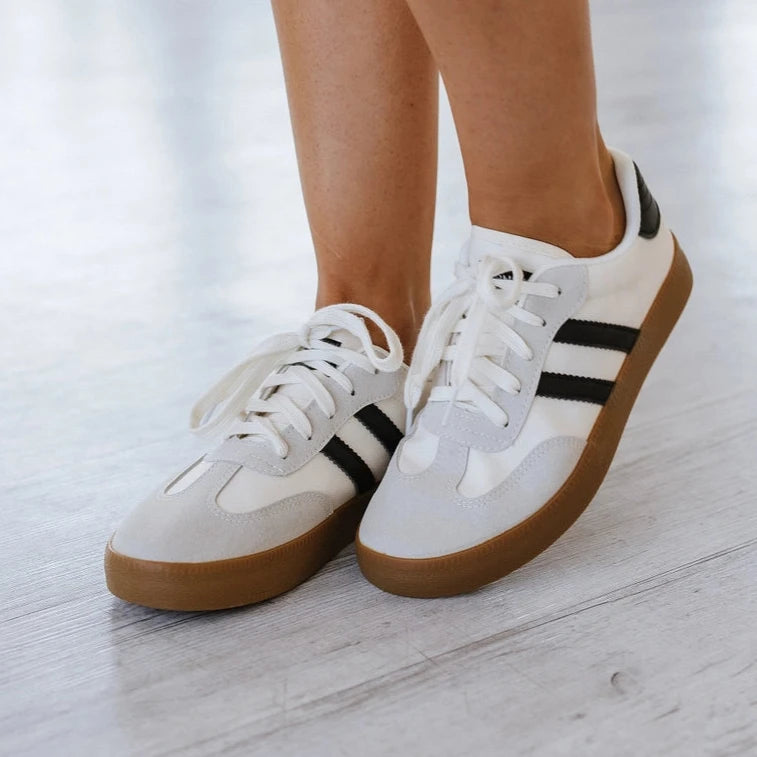 Striped Flat Sneakers