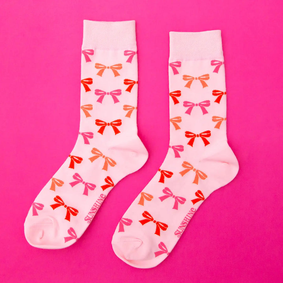 Holiday Bow Crew Socks