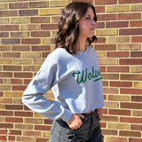 Cropped Wolves Swipe Sweatshirt