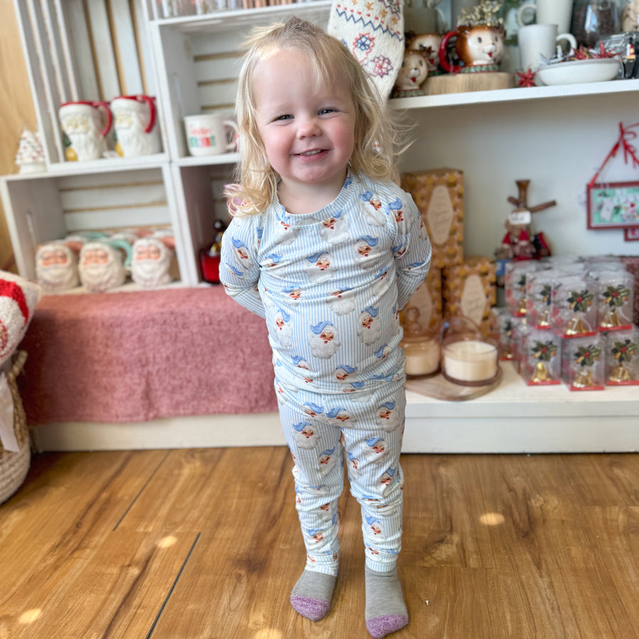 Santa Baby Blue Toddler Pajama