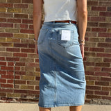 Cello High Rise Midi Skirt w/ Front Slit