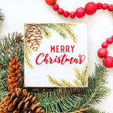 Christmas Mini Block Tiered Tray Sign 6"