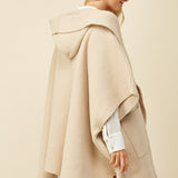 Oversized Hooded Knit Poncho