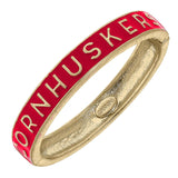 Nebraska Husker Enamel Bangle