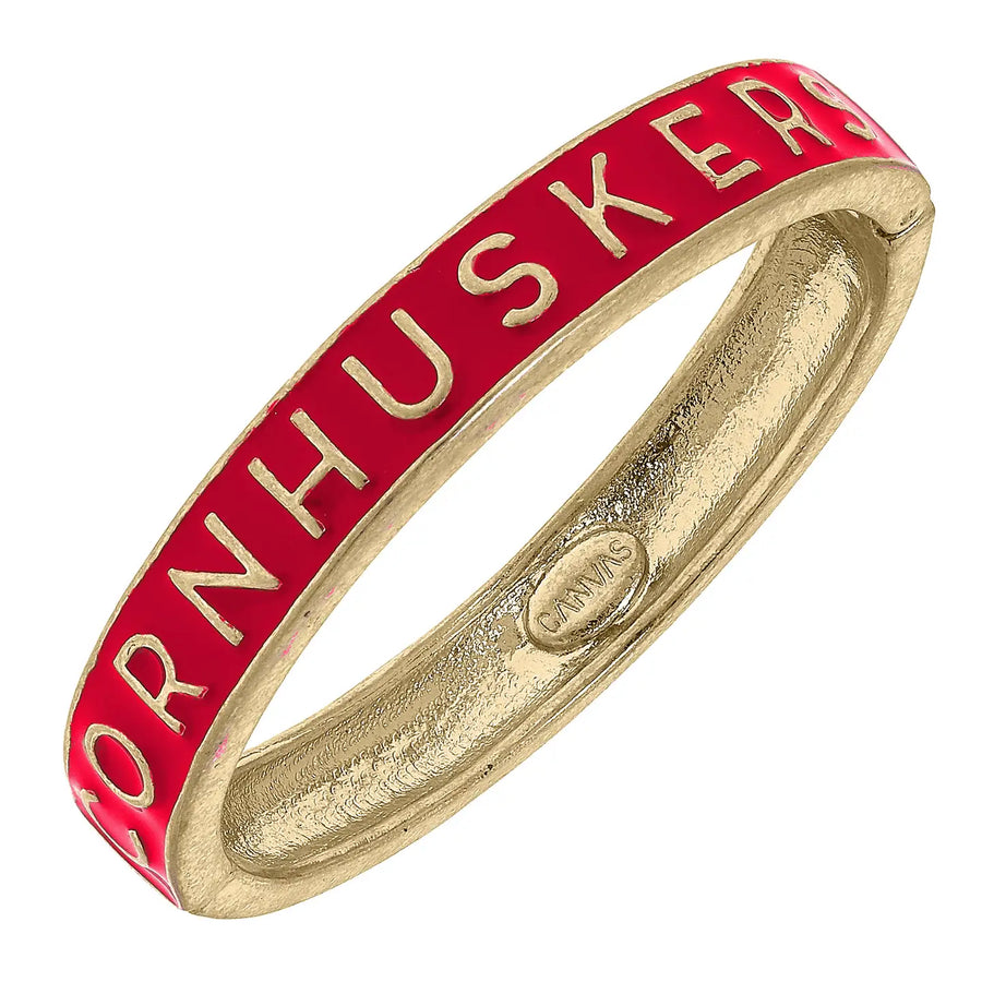 Nebraska Husker Enamel Bangle