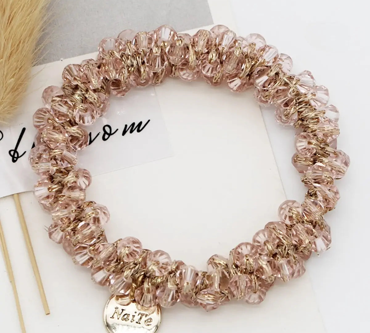 Beaded Pearl Hair Tie Bracelet