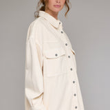 Off White Oversized Denim Shirt