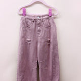 Kids Acid Washed Barrel Denim Pants