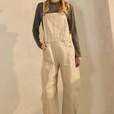 Plus Pinstriped Barrel Leg Overalls