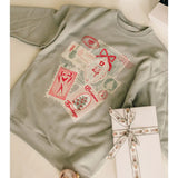 Christmas Post Card Graphic Sweatshirt