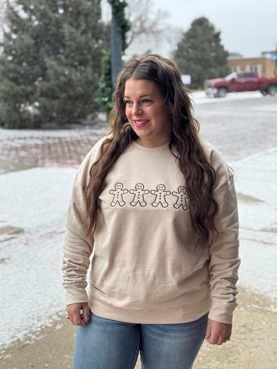 Gingerbread Embroidery Sweatshirt