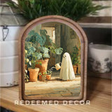 Arch Top Ghost Watering Plants 8.25x11"