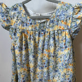Girls Floral Ruffle Sleeve Tiered Dress