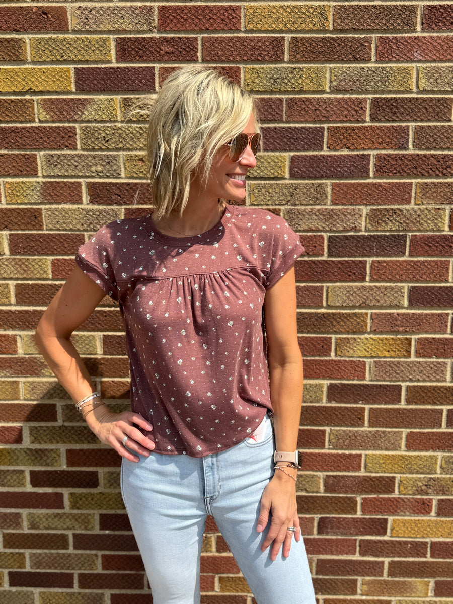 Ditsy Floral Knit Top
