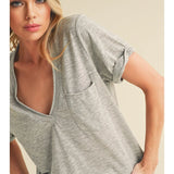 Zoie V-Neck Short Sleeve Top