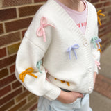 Girls Bow Sweater Cardigan