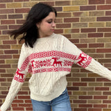 Christmas Pattern Cable Knit Sweater