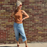 Cello High Rise Midi Skirt w/ Front Slit