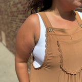 Plus Wide Leg Overall Jumpsuit