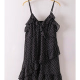 Ruffled Dotted Mini Dress