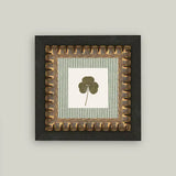 Clover on Stripes Framed Art 6x6"